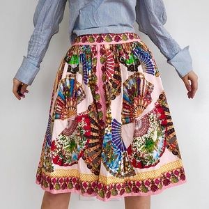 Sisilian culture inspired floral print skirt